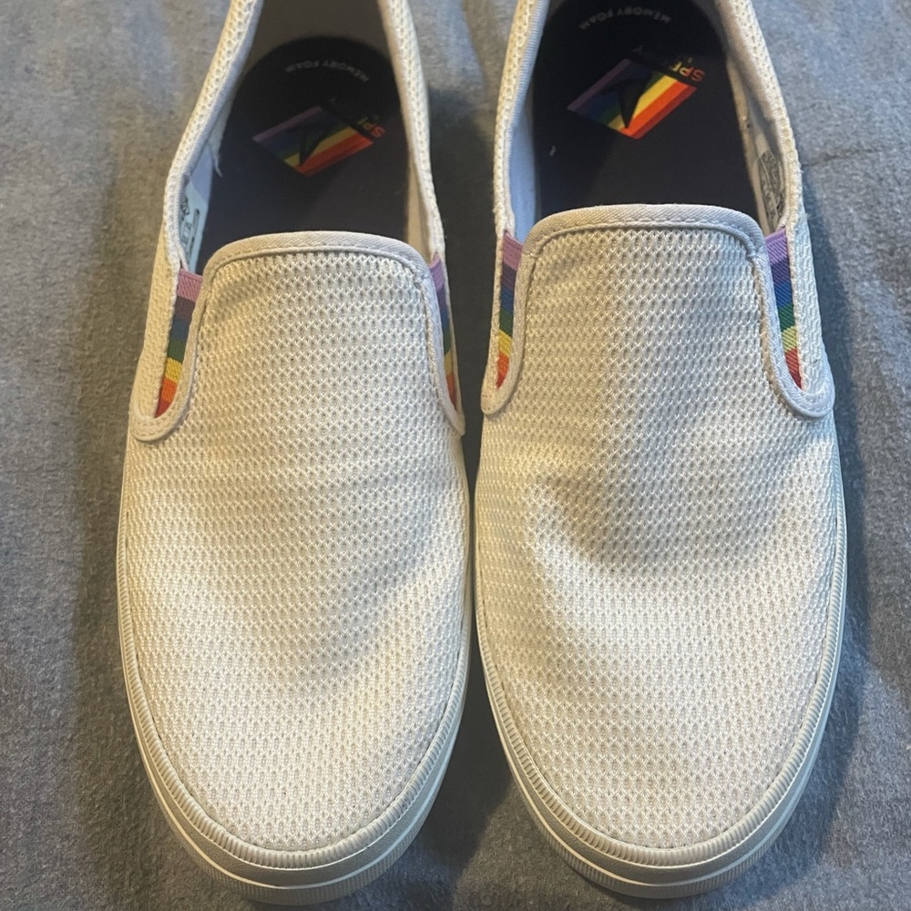 NWOT Sperry Pride rainbow slip-on sneakers